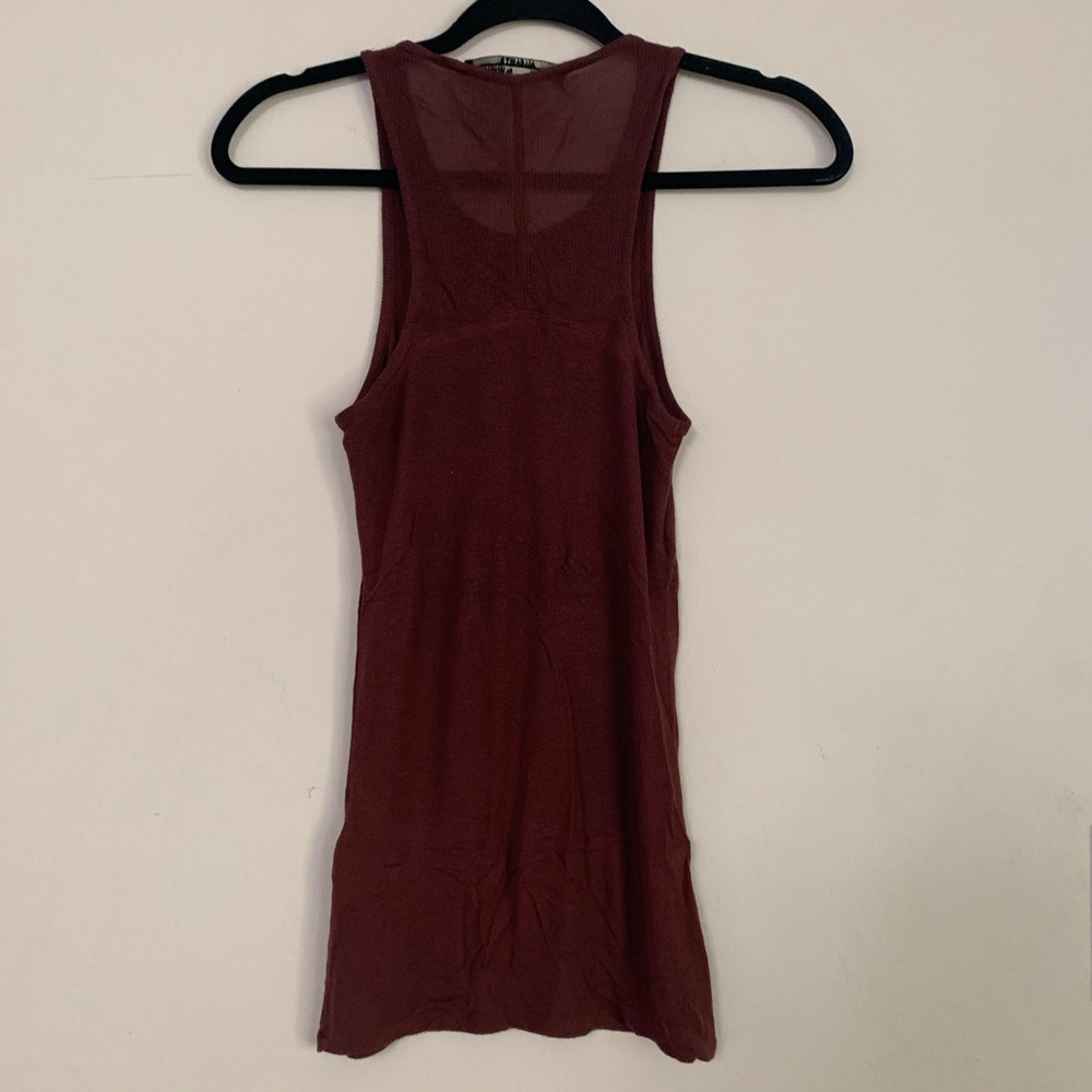 💸✨All Saints✨ Maroon Ribbed Tank - Picture 2 of 4